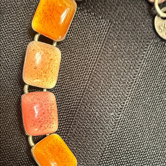 Skalli Paris Vintage Elegant Peach Sterling Silver Bracelet. - Picture 4 of 5